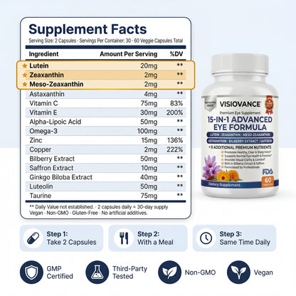 VisioVance 15-in-1 Eye Health Formula